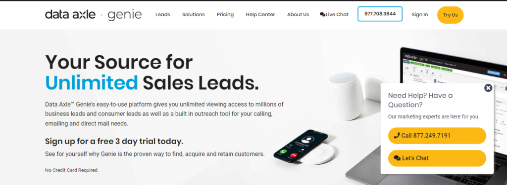 Data Axle Genie - Sales leads database
