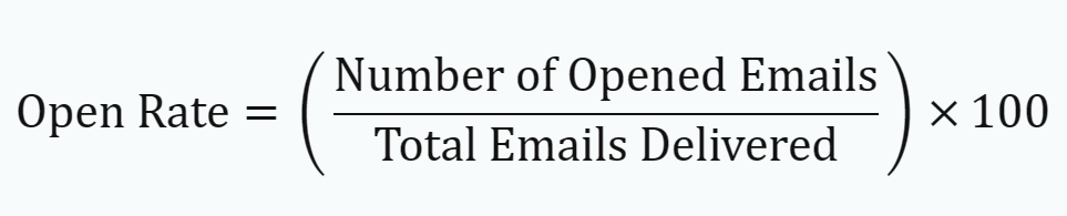 open rate formula