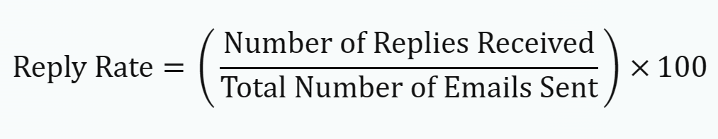 reply rate formula